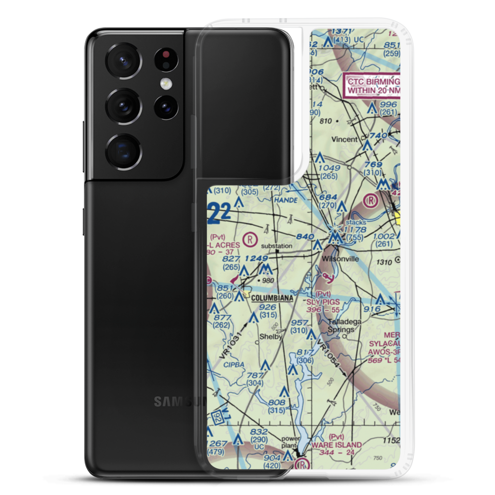 Lazy Eight Airpark Llc Airport (AL17) VFR Sectional Samsung Case Samsung Galaxy S21 Ultra model shown