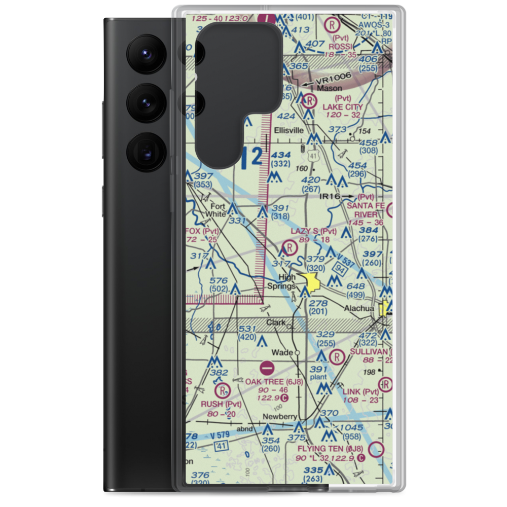 Lazy S Farm Airport (7FL7) VFR Sectional Samsung Case Samsung Galaxy S22 Ultra model shown