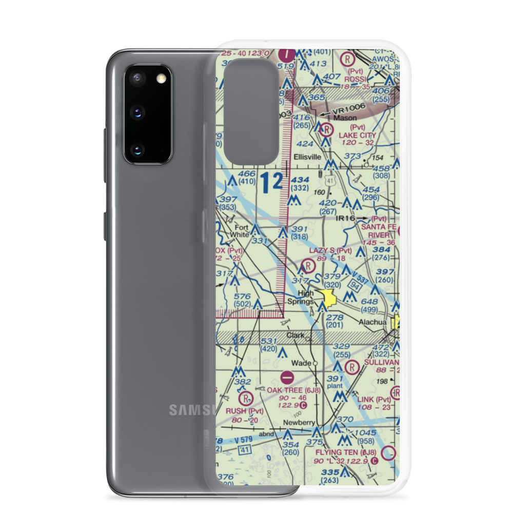 Lazy S Farm Airport (7FL7) VFR Sectional Samsung Case Samsung Galaxy S20 model shown