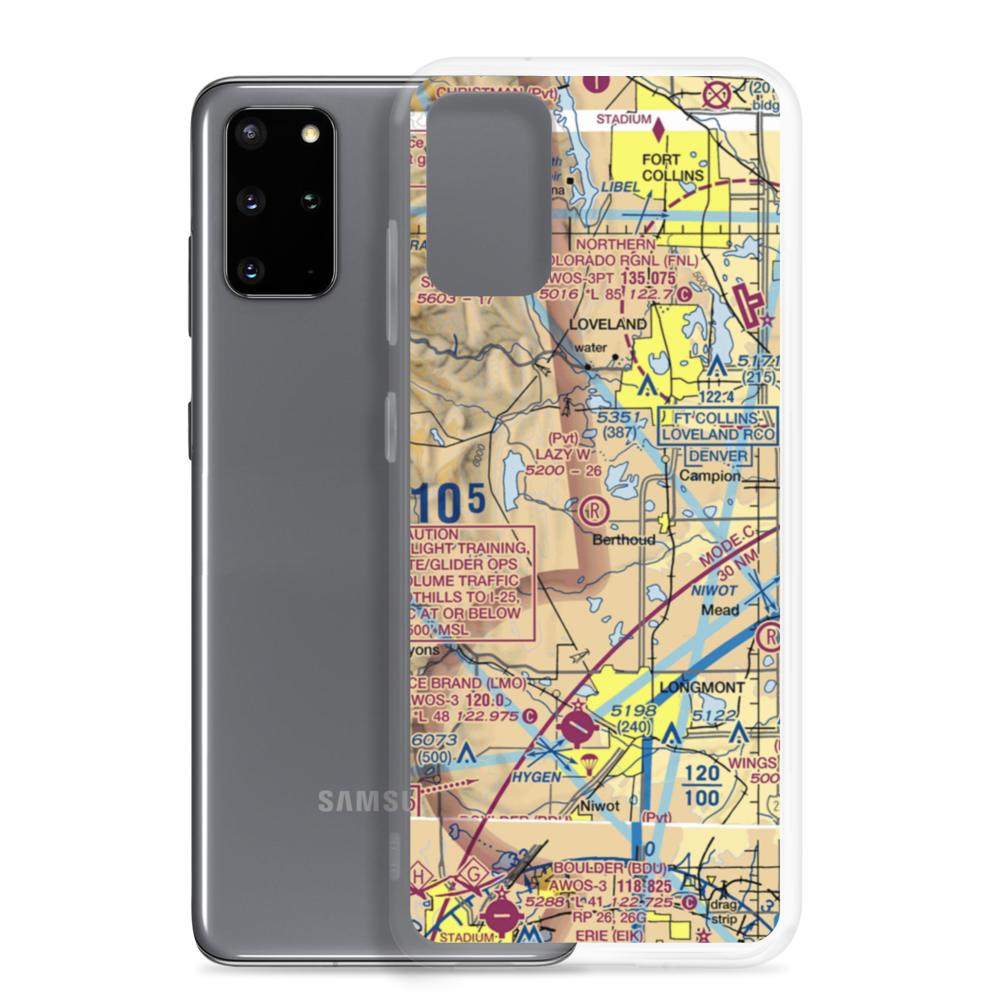 Lazy W Airport (86CO) VFR Sectional Samsung Case Samsung Galaxy S20 Plus model shown