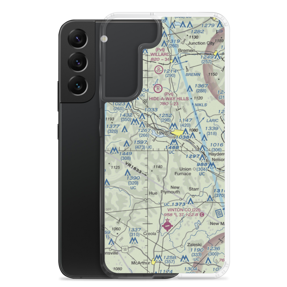 Lazy-W Airport (OI01) VFR Sectional Samsung Case Samsung Galaxy S22 Plus model shown