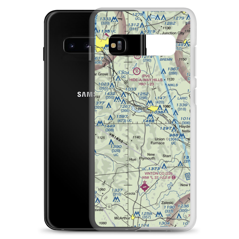Lazy-W Airport (OI01) VFR Sectional Samsung Case Samsung Galaxy S10+ model shown