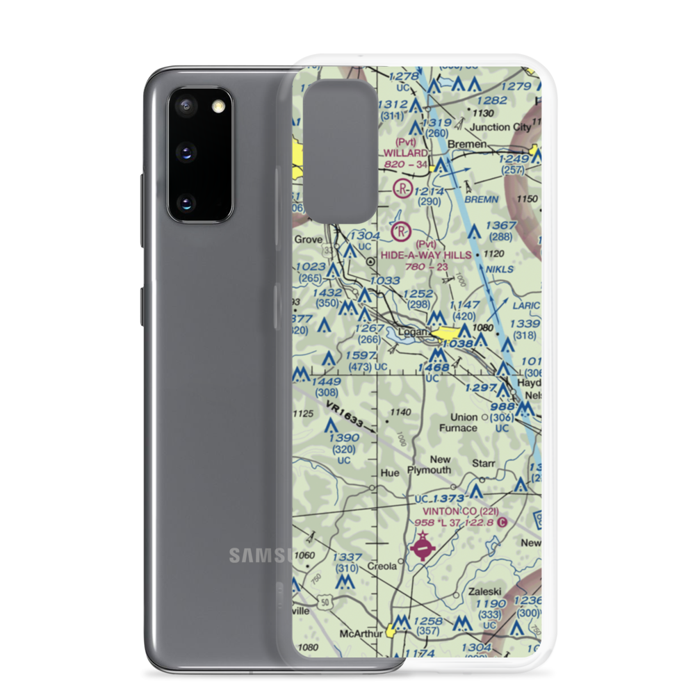 Lazy-W Airport (OI01) VFR Sectional Samsung Case Samsung Galaxy S20 model shown