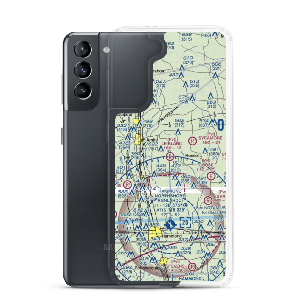 Le Blanc Field (LS86) VFR Sectional Samsung Case Samsung Galaxy S21 model shown