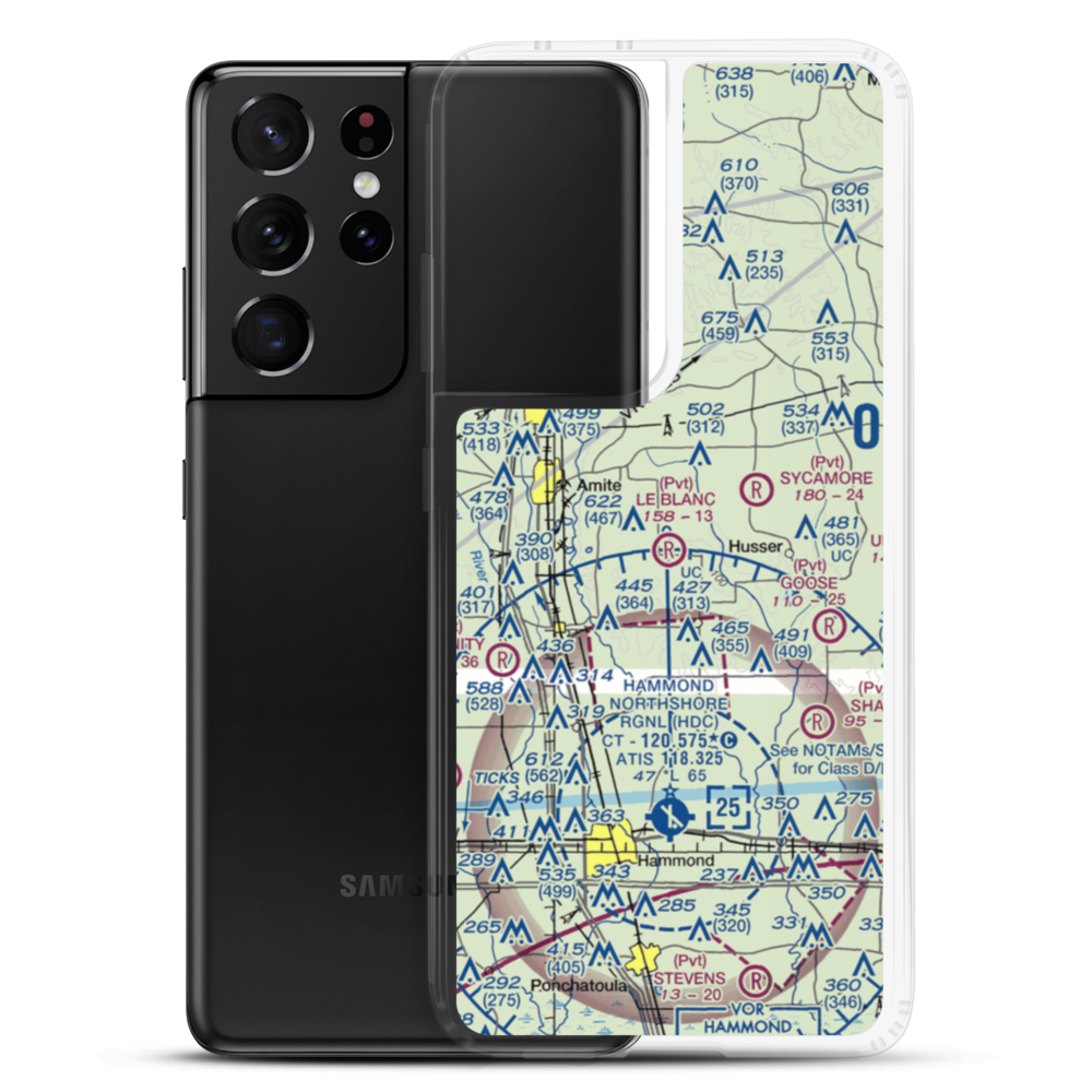 Le Blanc Field (LS86) VFR Sectional Samsung Case Samsung Galaxy S21 Ultra model shown