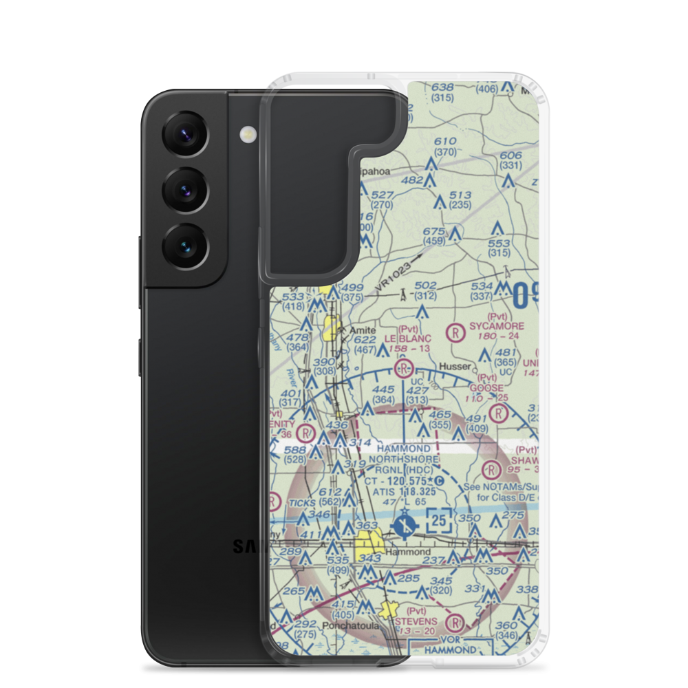 Le Blanc Field (LS86) VFR Sectional Samsung Case Samsung Galaxy S22 model shown