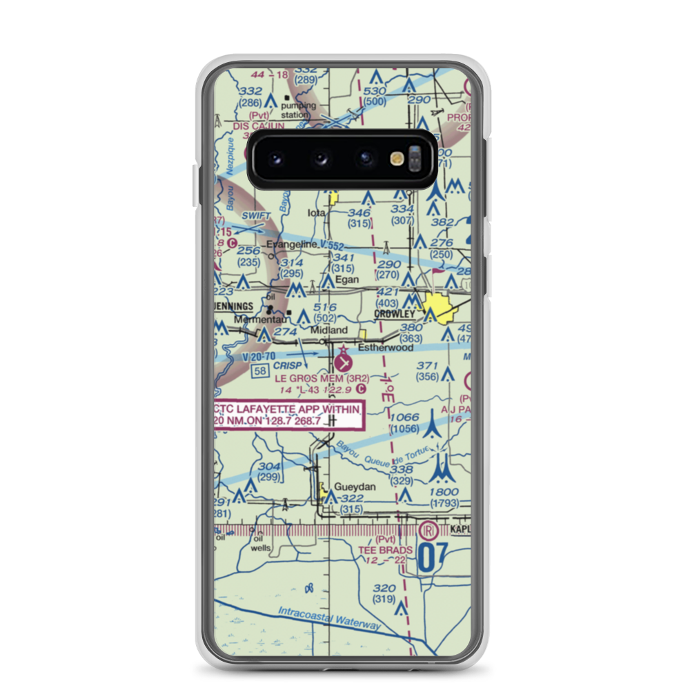 Le Gros Memorial Airport (3R2) VFR Sectional Samsung Case Samsung Galaxy S10 model shown