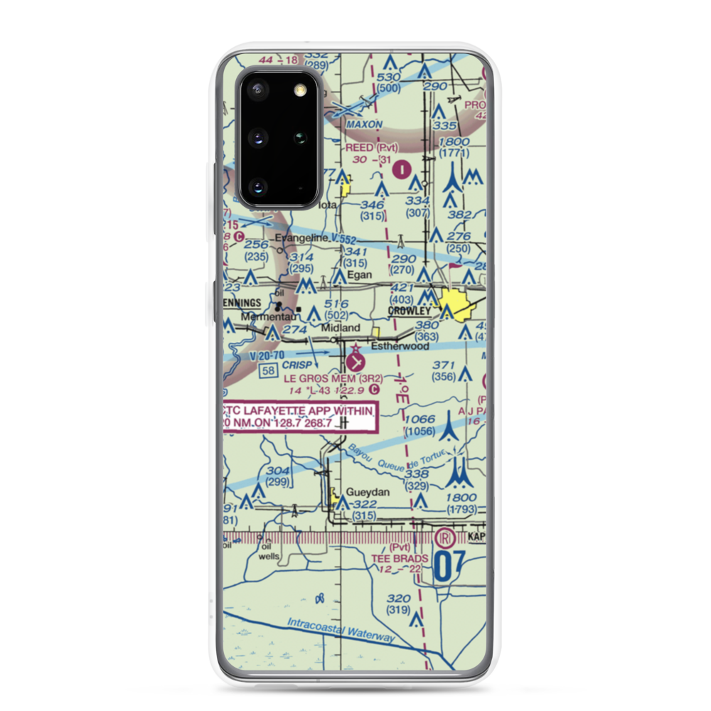 Le Gros Memorial Airport (3R2) VFR Sectional Samsung Case Samsung Galaxy S20 Plus model shown