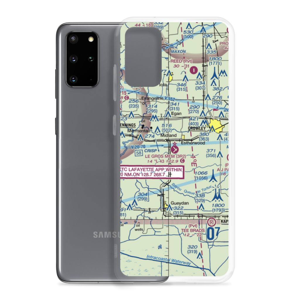 Le Gros Memorial Airport (3R2) VFR Sectional Samsung Case Samsung Galaxy S20 Plus model shown