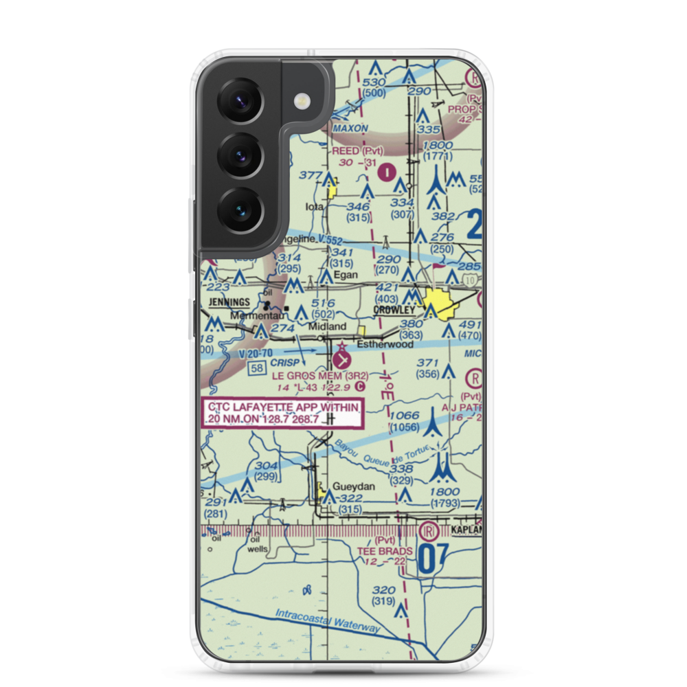 Le Gros Memorial Airport (3R2) VFR Sectional Samsung Case Samsung Galaxy S22 Plus model shown