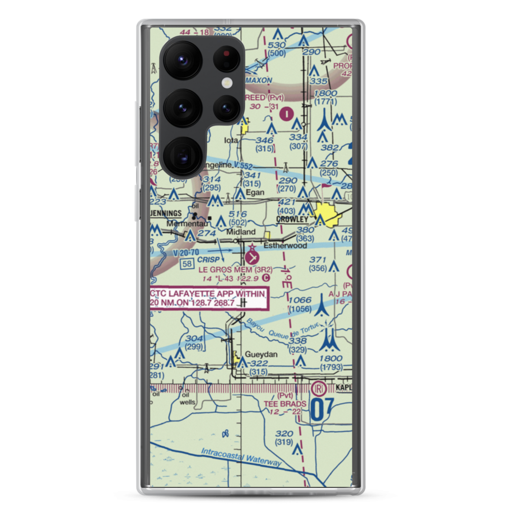 Le Gros Memorial Airport (3R2) VFR Sectional Samsung Case Samsung Galaxy S22 Ultra model shown