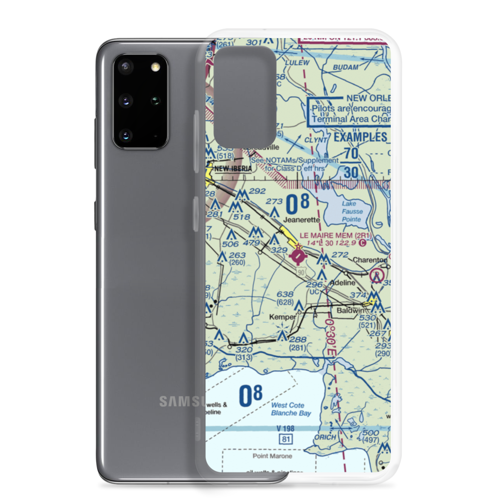 Le Maire Memorial Airport (2R1) VFR Sectional Samsung Case Samsung Galaxy S20 Plus model shown