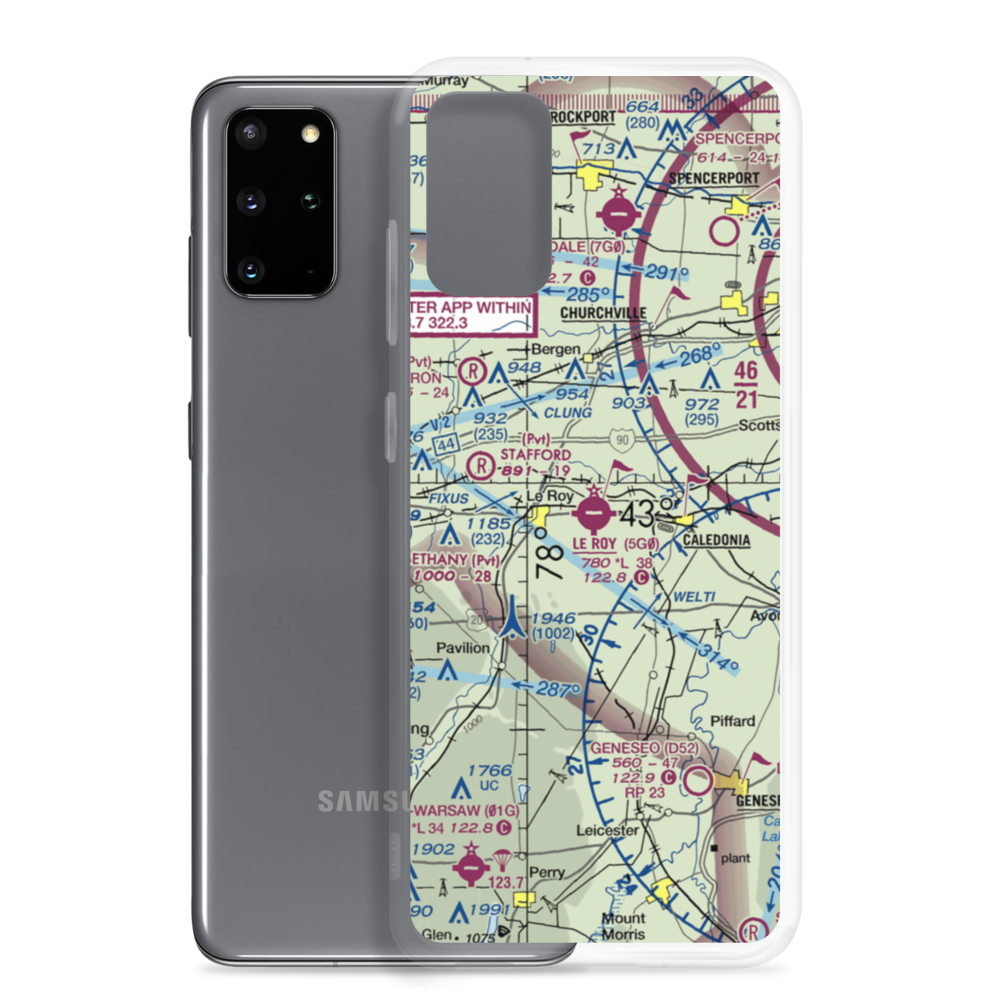 Le Roy Airport (5G0) VFR Sectional Samsung Case Samsung Galaxy S20 Plus model shown