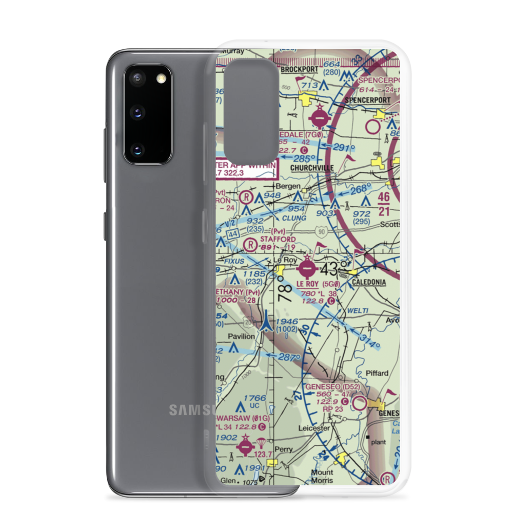 Le Roy Airport (5G0) VFR Sectional Samsung Case Samsung Galaxy S20 model shown