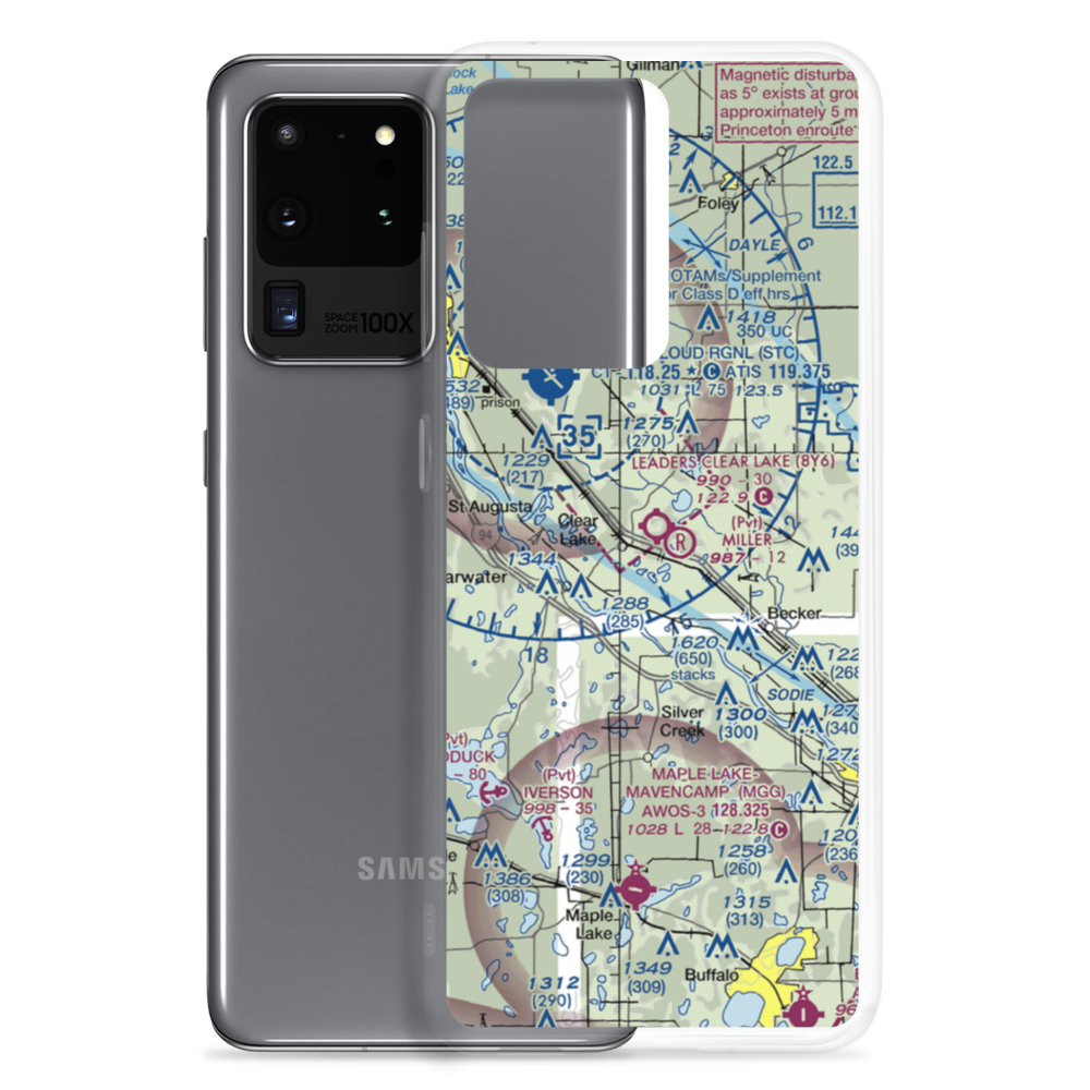 Leaders Clear Lake Airport (8Y6) VFR Sectional Samsung Case Samsung Galaxy S20 Ultra model shown