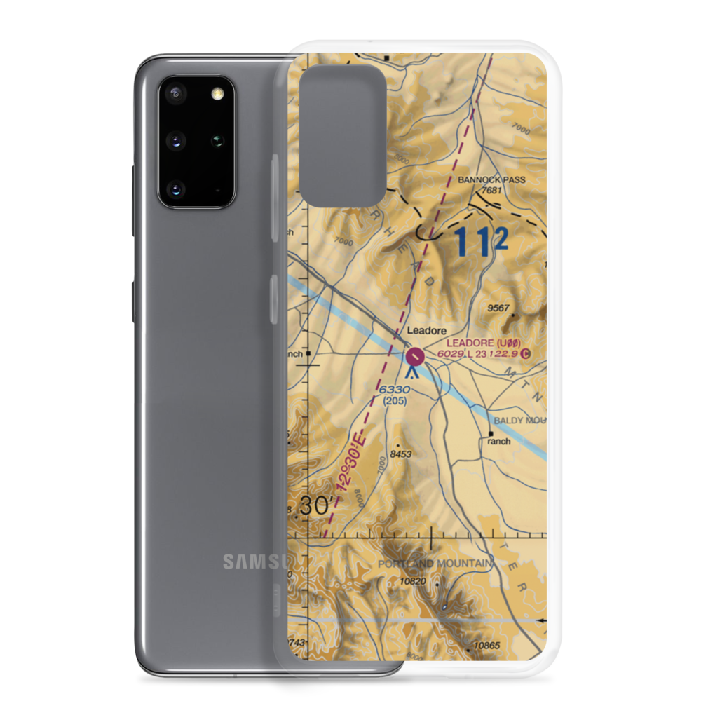 Leadore Airport (U00) VFR Sectional Samsung Case Samsung Galaxy S20 Plus model shown