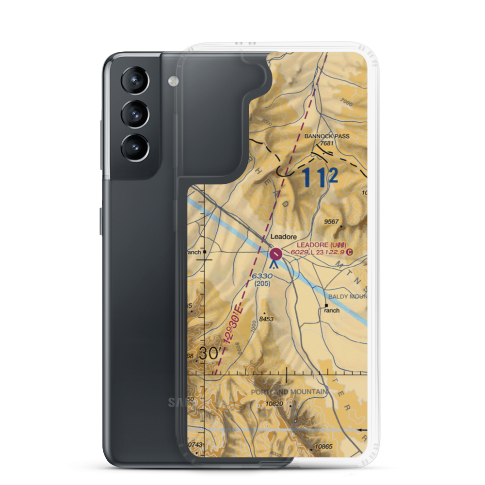 Leadore Airport (U00) VFR Sectional Samsung Case Samsung Galaxy S21 model shown