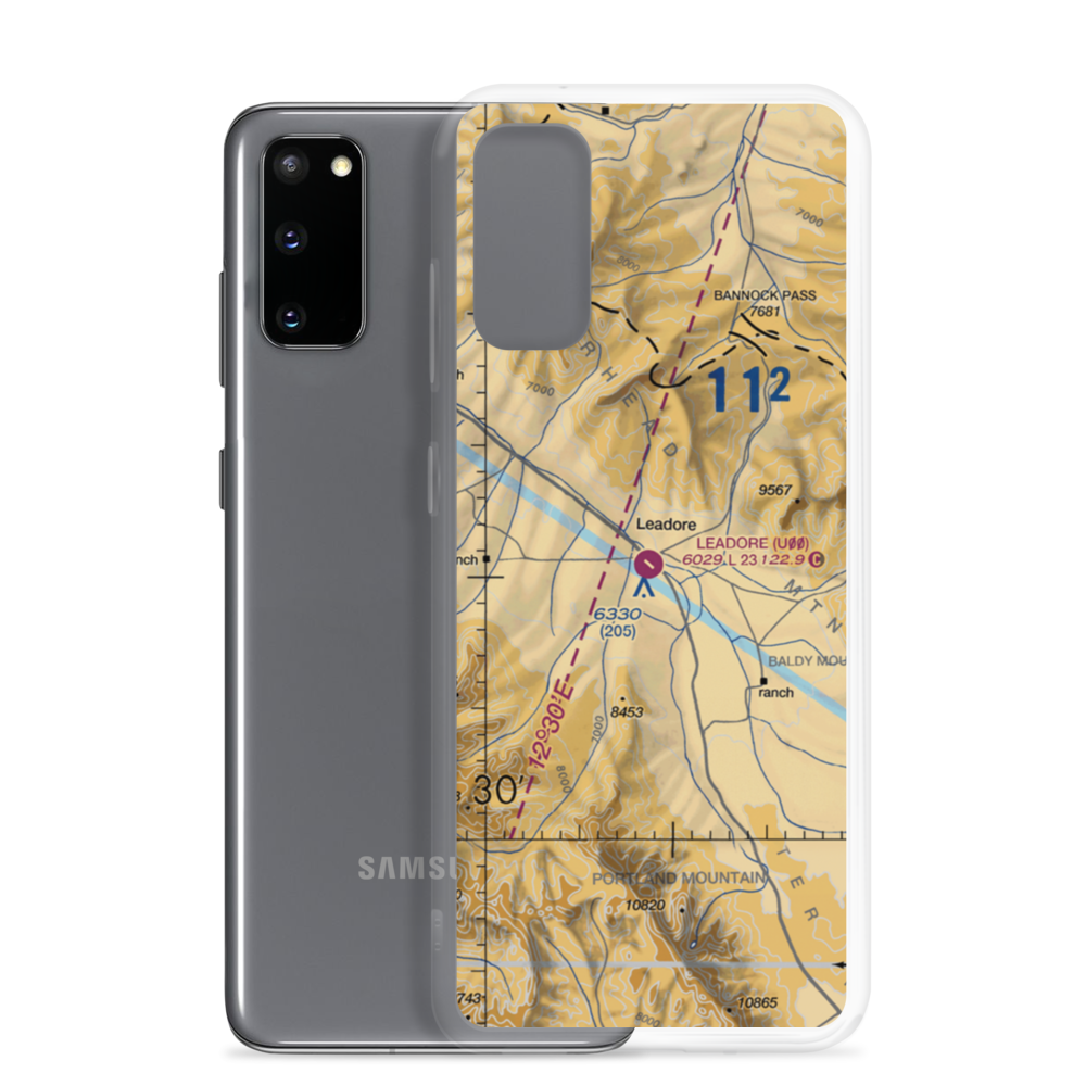 Leadore Airport (U00) VFR Sectional Samsung Case Samsung Galaxy S20 model shown