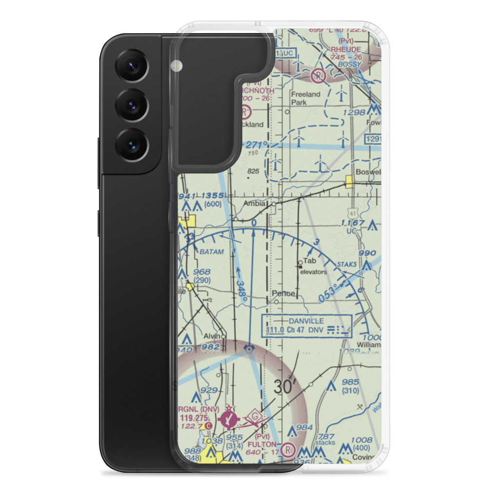 Leak Airport (85IN) VFR Sectional Samsung Case Samsung Galaxy S22 Plus model shown