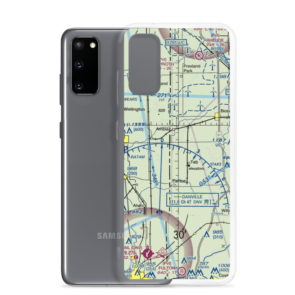 Leak Airport (85IN) VFR Sectional Samsung Case Samsung Galaxy S20 model shown