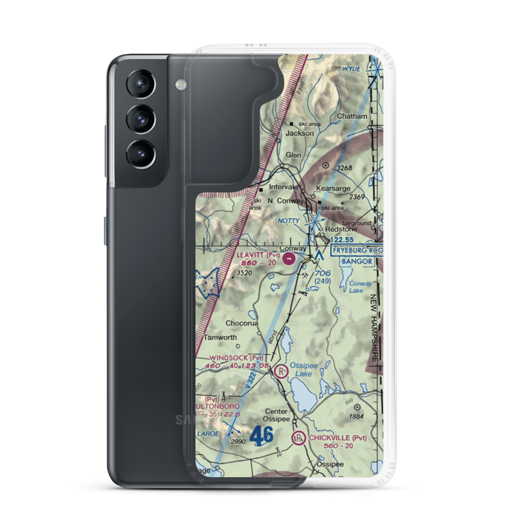 Leavitt Airport (NH38) VFR Sectional Samsung Case Samsung Galaxy S21 model shown