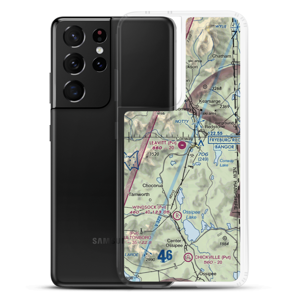 Leavitt Airport (NH38) VFR Sectional Samsung Case Samsung Galaxy S21 Ultra model shown