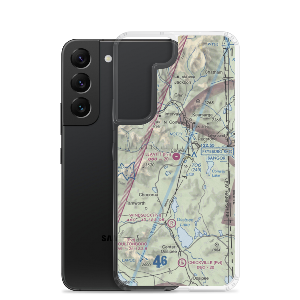 Leavitt Airport (NH38) VFR Sectional Samsung Case Samsung Galaxy S22 model shown