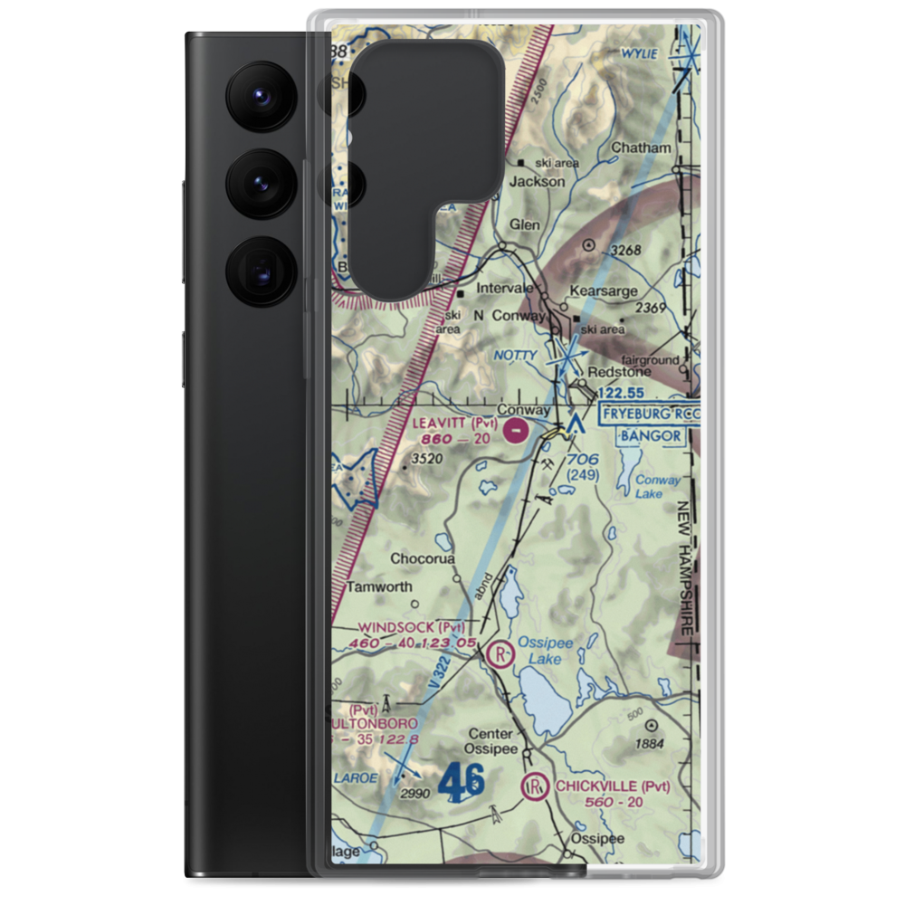 Leavitt Airport (NH38) VFR Sectional Samsung Case Samsung Galaxy S22 Ultra model shown
