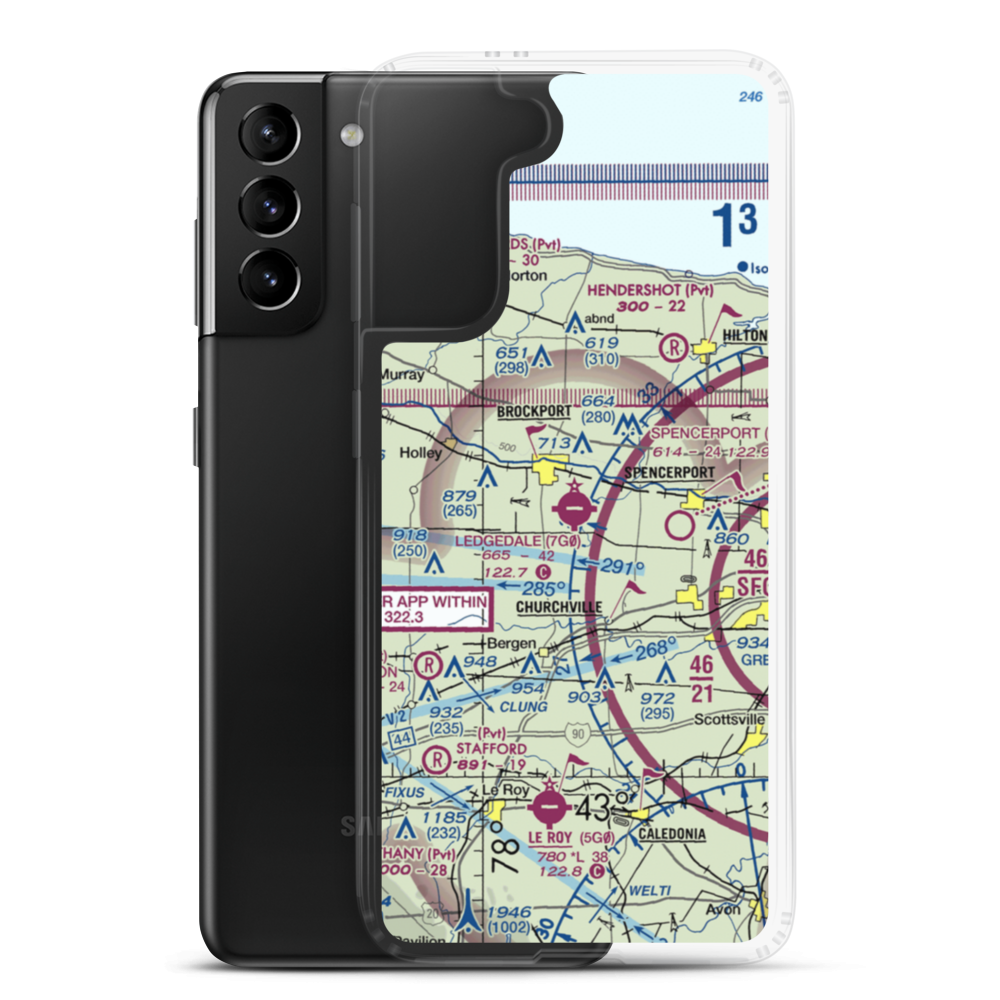 Ledgedale Airpark (7G0) VFR Sectional Samsung Case Samsung Galaxy S21 Plus model shown