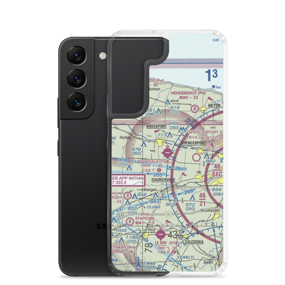 Ledgedale Airpark (7G0) VFR Sectional Samsung Case Samsung Galaxy S22 model shown