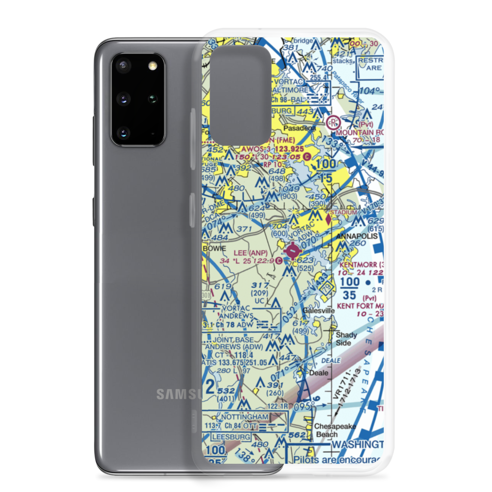 Lee Airport (ANP) VFR Sectional Samsung Case Samsung Galaxy S20 Plus model shown