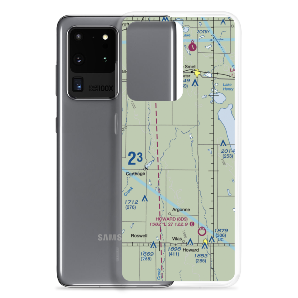 Lee Airport (SD83) VFR Sectional Samsung Case Samsung Galaxy S20 Ultra model shown