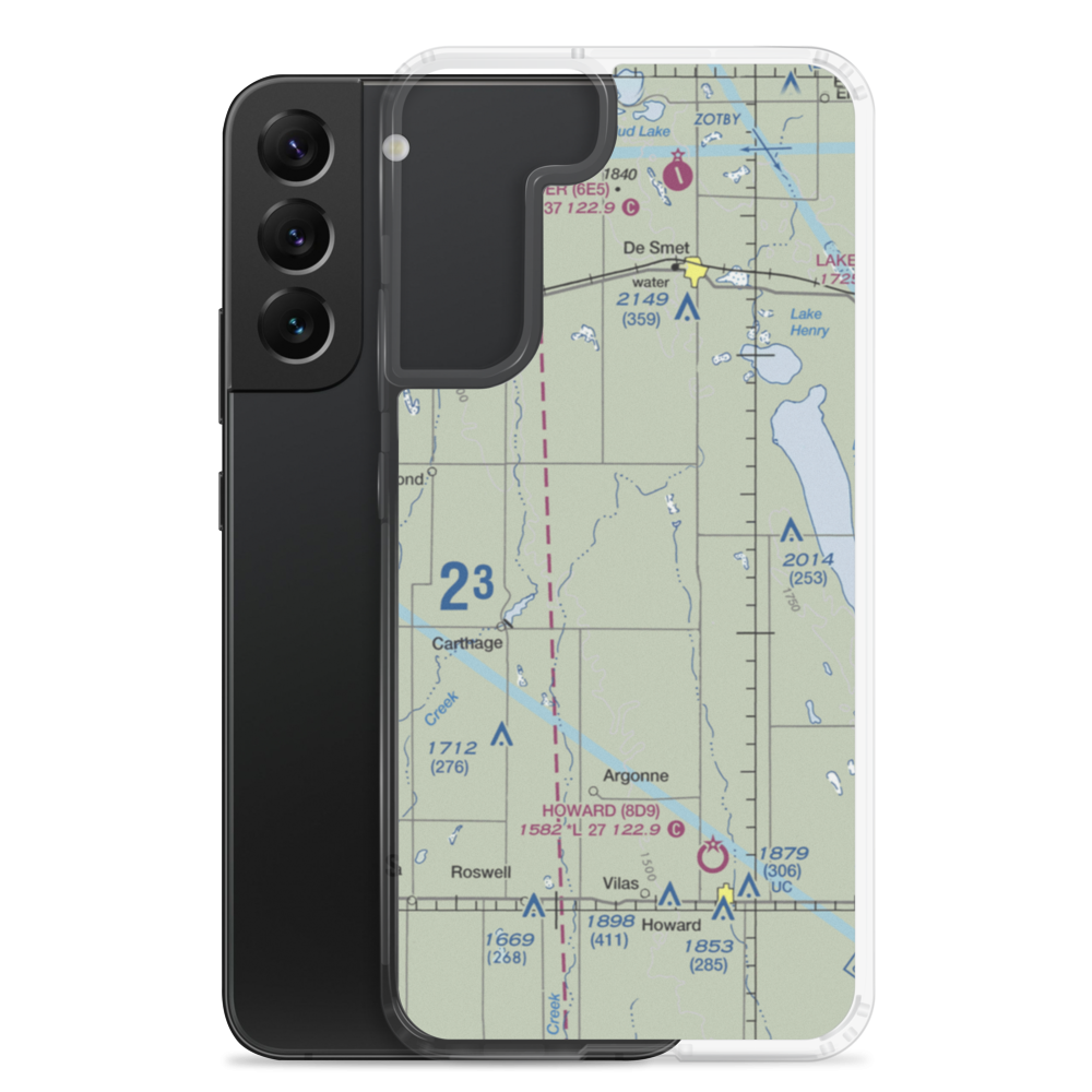 Lee Airport (SD83) VFR Sectional Samsung Case Samsung Galaxy S22 Plus model shown