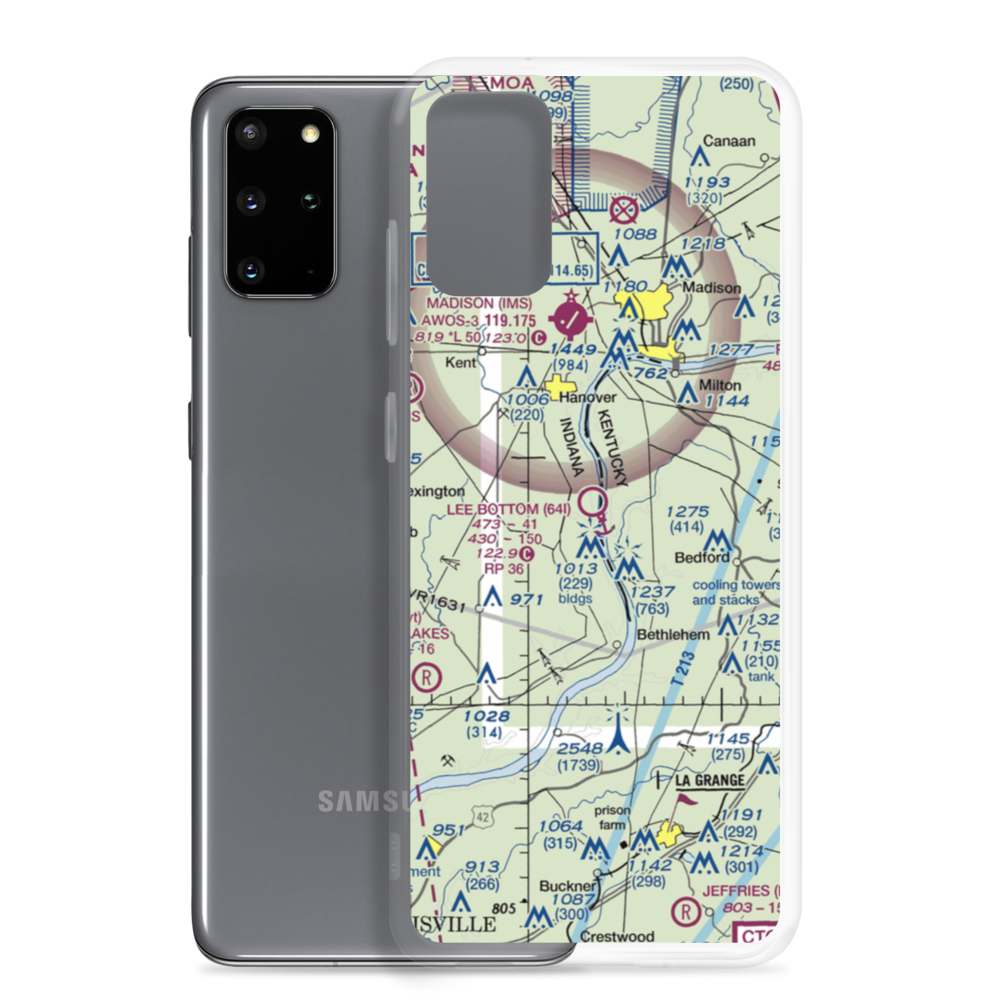 Lee Bottom Airport (64I) VFR Sectional Samsung Case Samsung Galaxy S20 Plus model shown