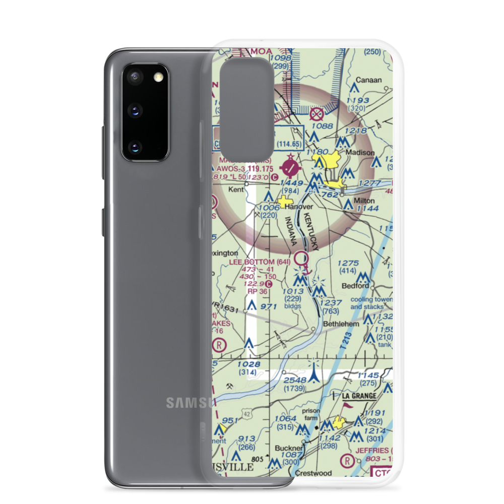 Lee Bottom Airport (64I) VFR Sectional Samsung Case Samsung Galaxy S20 model shown