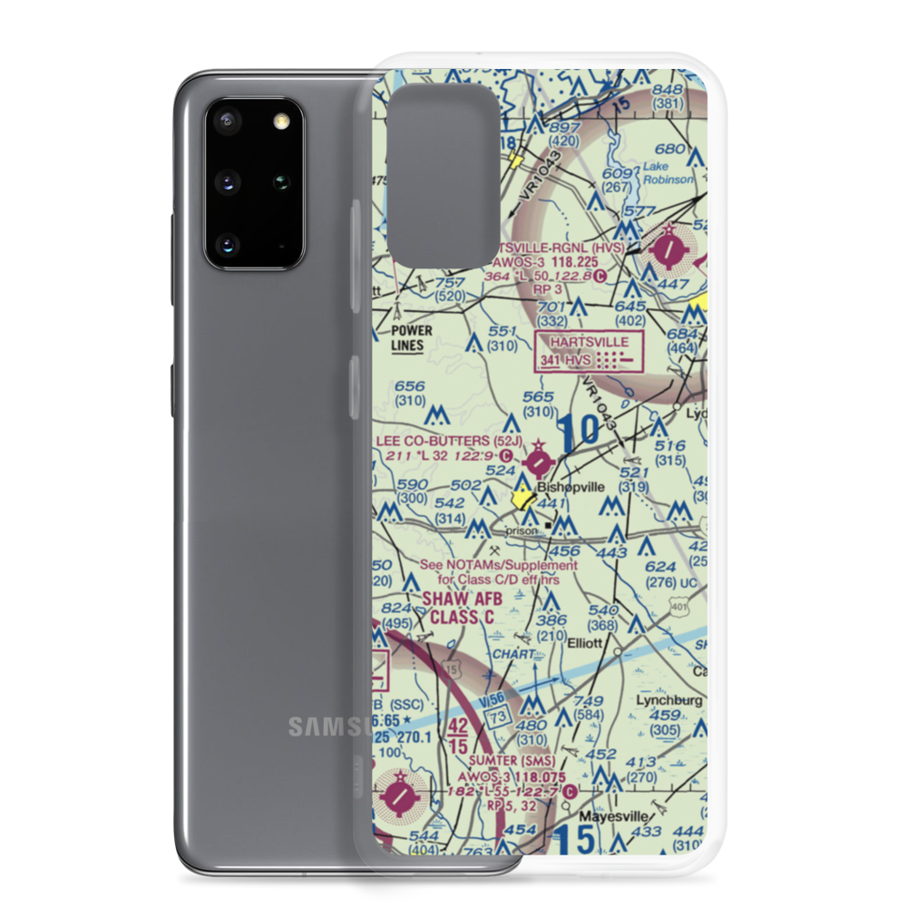 Lee County Butters Field (52J) VFR Sectional Samsung Case Samsung Galaxy S20 Plus model shown