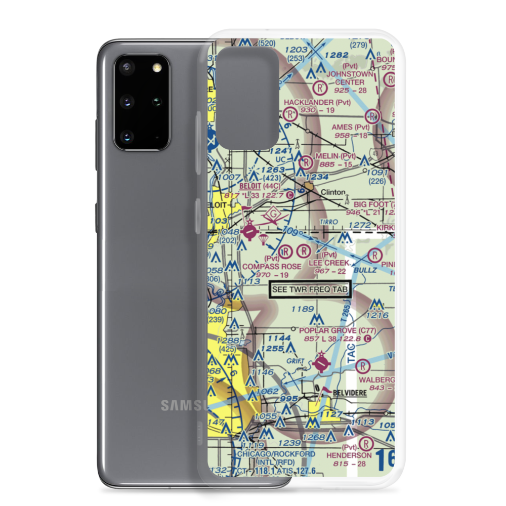Lee Creek Airport (56IL) VFR Sectional Samsung Case Samsung Galaxy S20 Plus model shown