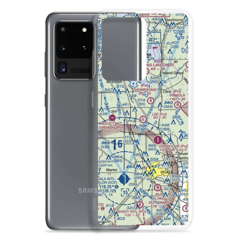 Lee Farms Airport (FL80) VFR Sectional Samsung Case Samsung Galaxy S20 Ultra model shown