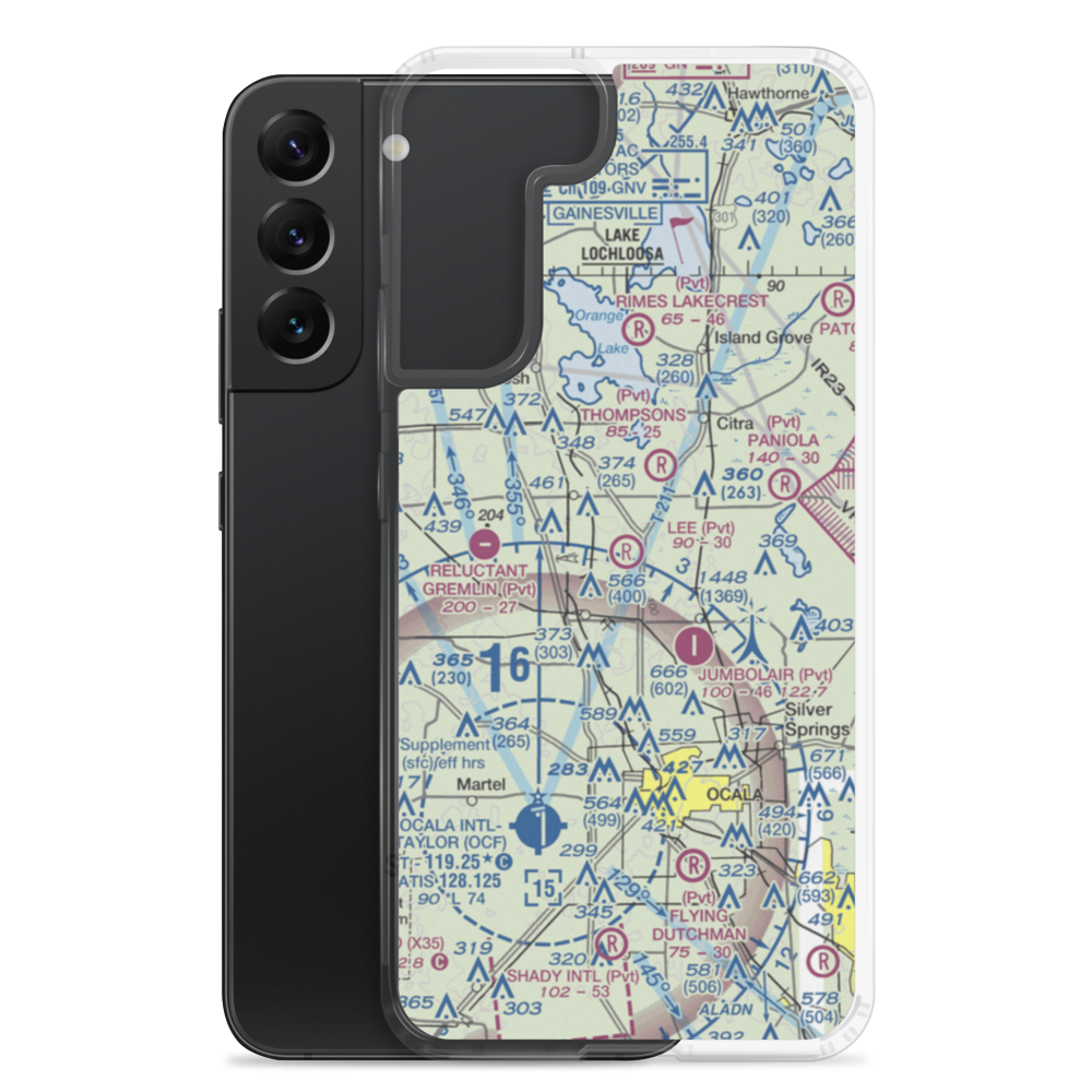 Lee Farms Airport (FL80) VFR Sectional Samsung Case Samsung Galaxy S22 Plus model shown