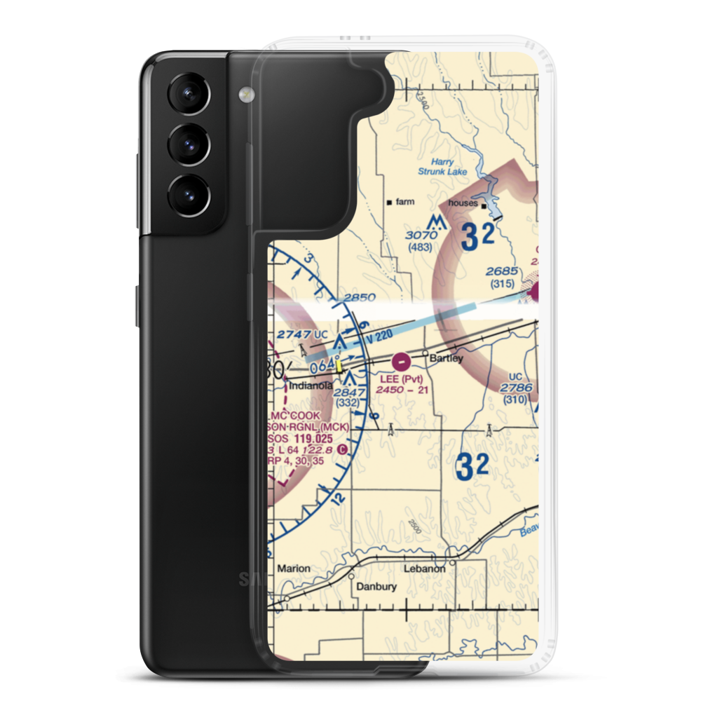 Lee Field (6NE7) VFR Sectional Samsung Case Samsung Galaxy S21 Plus model shown