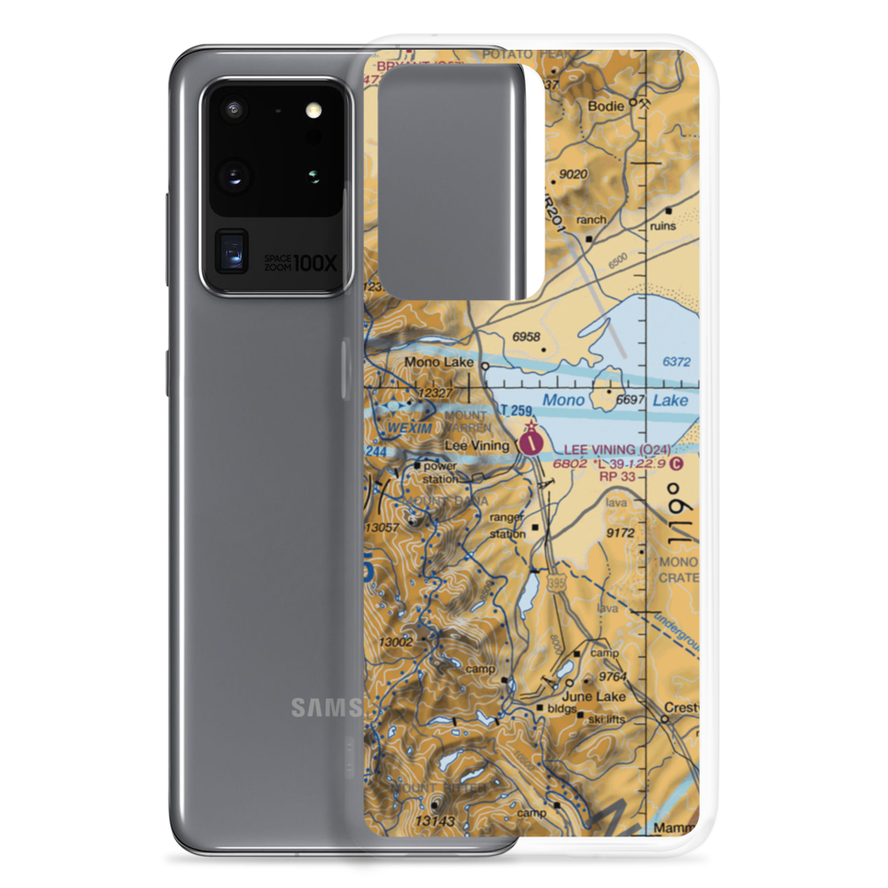 Lee Vining Airport (O24) VFR Sectional Samsung Case Samsung Galaxy S20 Ultra model shown