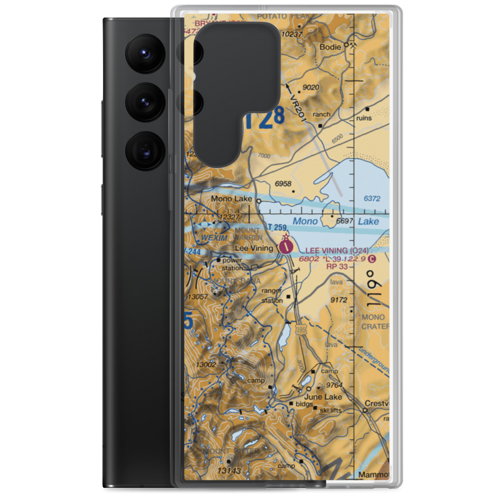 Lee Vining Airport (O24) VFR Sectional Samsung Case Samsung Galaxy S22 Ultra model shown