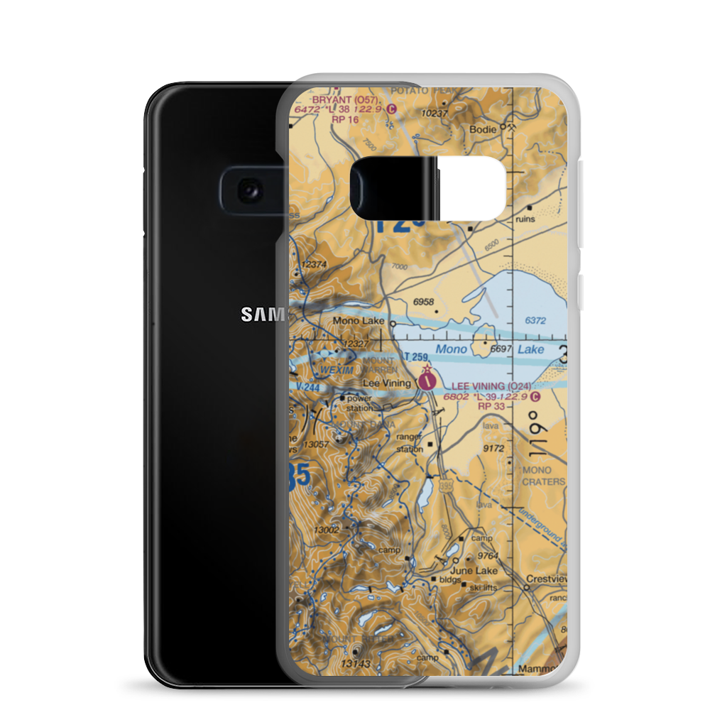 Lee Vining Airport (O24) VFR Sectional Samsung Case Samsung Galaxy S10e model shown