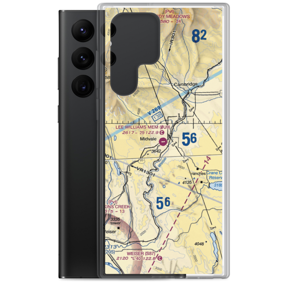 Lee Williams Memorial Airport (0U9) VFR Sectional Samsung Case Samsung Galaxy S22 Ultra model shown