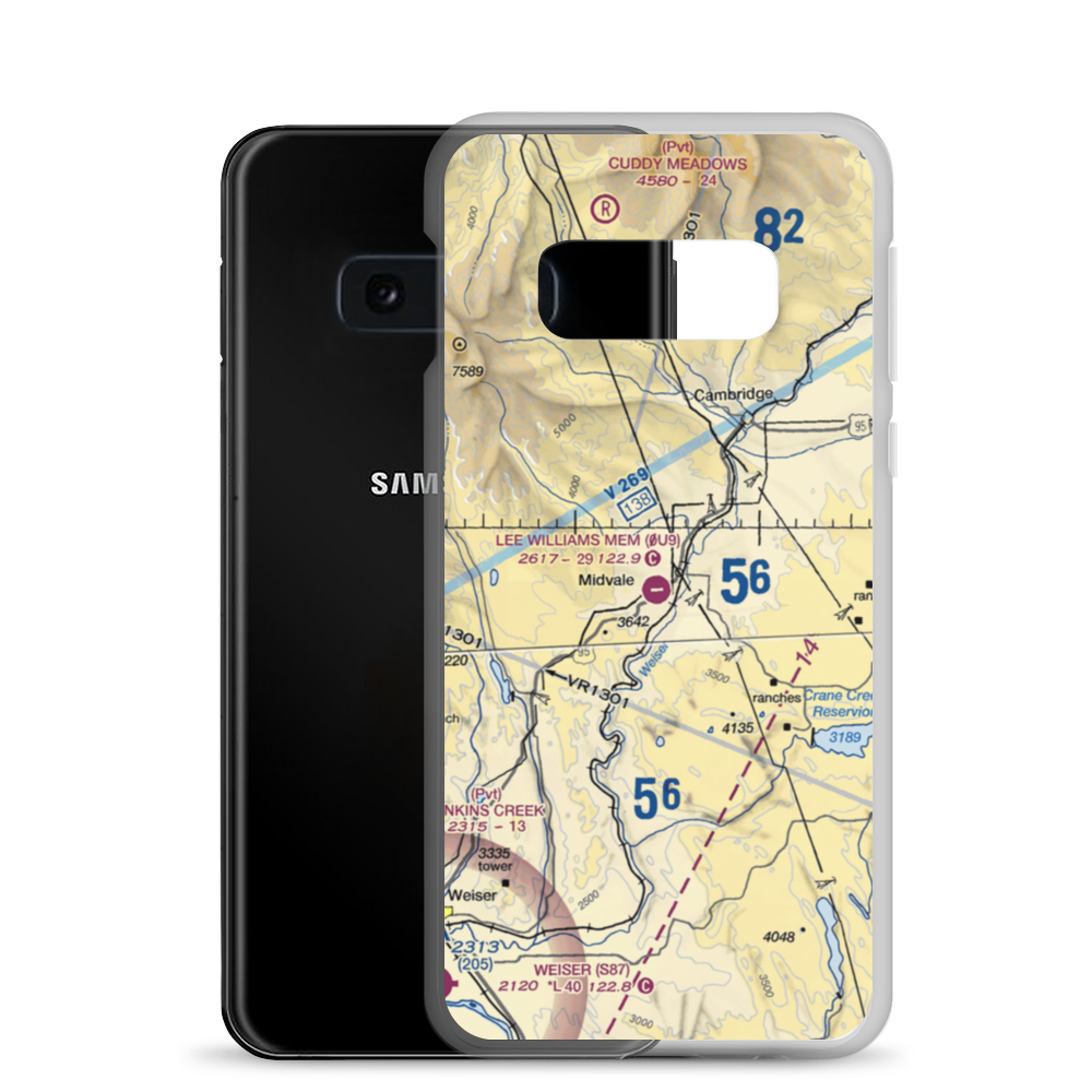 Lee Williams Memorial Airport (0U9) VFR Sectional Samsung Case Samsung Galaxy S10e model shown