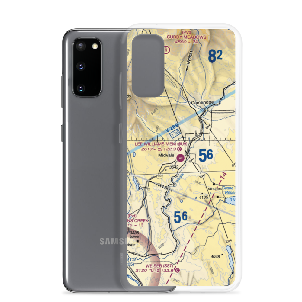 Lee Williams Memorial Airport (0U9) VFR Sectional Samsung Case Samsung Galaxy S20 model shown