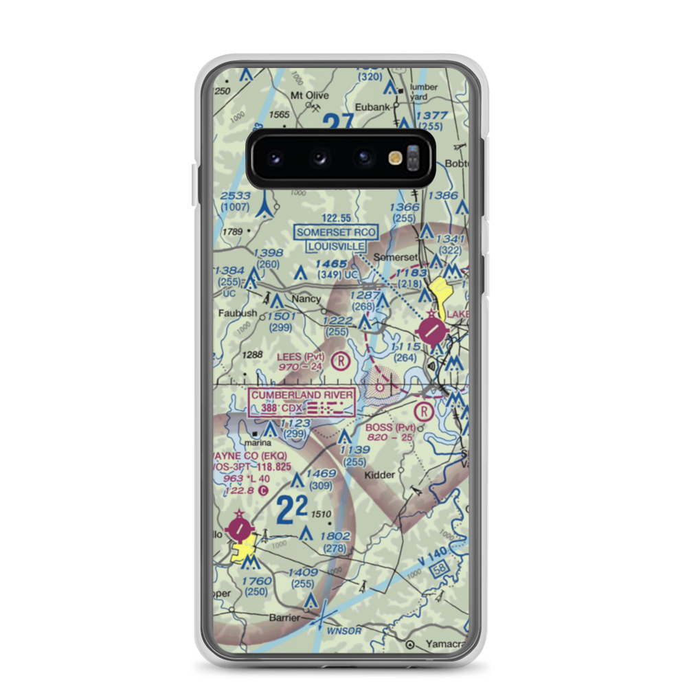 Lee's Airpark (68KY) VFR Sectional Samsung Case Samsung Galaxy S10 model shown