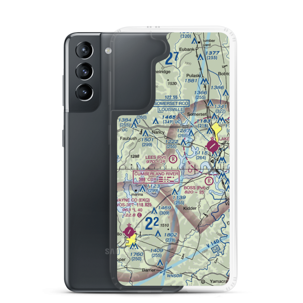 Lee's Airpark (68KY) VFR Sectional Samsung Case Samsung Galaxy S21 model shown