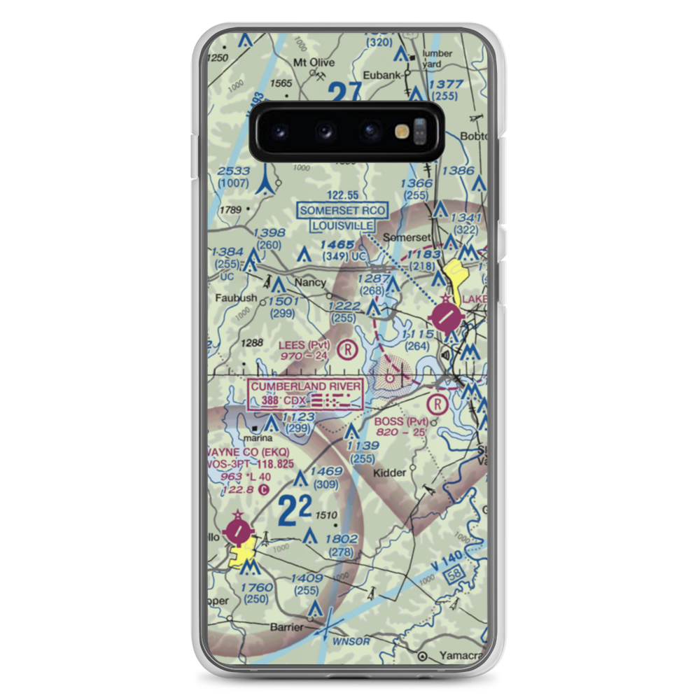 Lee's Airpark (68KY) VFR Sectional Samsung Case Samsung Galaxy S10+ model shown