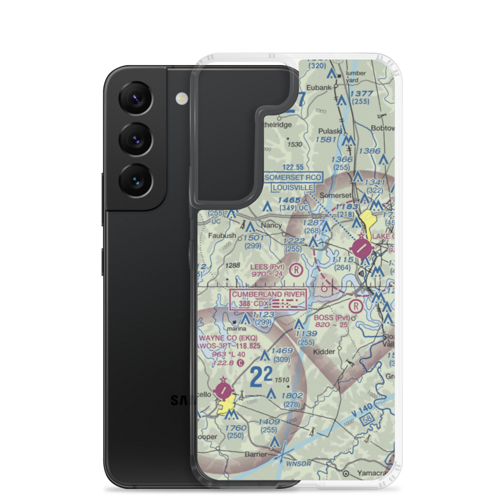 Lee's Airpark (68KY) VFR Sectional Samsung Case Samsung Galaxy S22 model shown